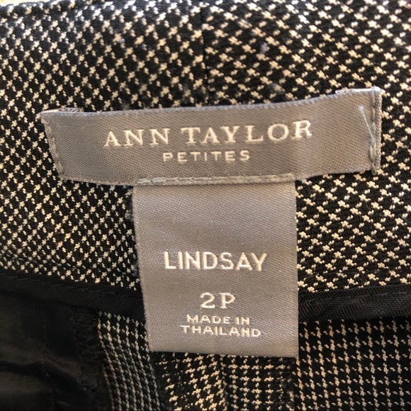 Ann Taylor Mini Houndstooth Lindsay Dress Pant | 2 Petite - Picture 6 of 8